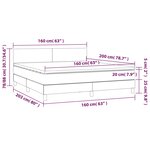 vidaXL Sommier à lattes de lit avec matelas Taupe 160x200 cm Tissu