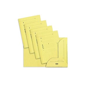 Lot de 25 Sous dossiers chemise 2 rabats HV 240g Jaune L'OBLIQUE AZ