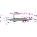 vidaXL Cadre de lit sans matelas cire marron 200x200cm bois pin massif