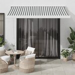 vidaXL Auvent rétractable anthracite/blanc 3x2 5 m tissu et aluminium