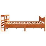 vidaXL Cadre de lit et tête de lit cire marron 200x200 cm bois de pin