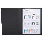 Trieur Agrafé Avec Élastiques Intérieur Noir 12 Compartiments - A4 - Bleu - X 10 - Exacompta