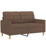 vidaXL Ensemble de canapés 4 Pièces avec coussins marron tissu