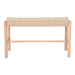 Banc en hêtre couleur bois 35 x 80 x 45 cm
