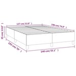 vidaXL Cadre de lit Crème 140x190 cm Similicuir