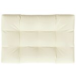 vidaXL Coussin de palette crème 120x80x12 cm tissu