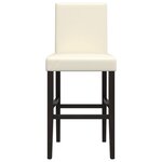 vidaXL Chaises de bar lot de 2 bois massif d'hévéa et similicuir