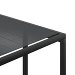 vidaXL Ensemble à manger de jardin 15 Pièces noir textilène