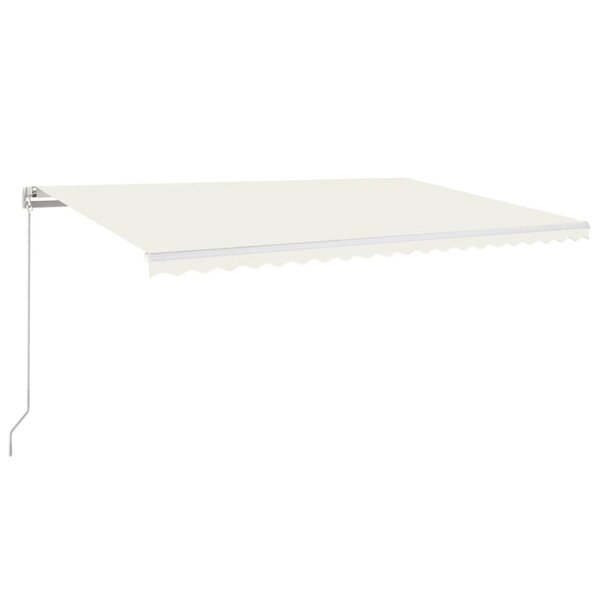 vidaXL Auvent manuel rétractable 500x350 cm Crème