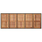 vidaXL Table de jardin et dessus en bois d'acacia noir résine tressée