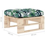 vidaXL Pouf palette de jardin bois de pin imprégné