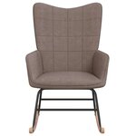 vidaXL Chaise à bascule Taupe Tissu