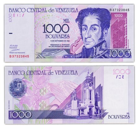 Billet de Collection 1000 Bolivares 1998 Venezuela - Neuf - P79