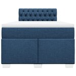 vidaXL Sommier à lattes de lit avec matelas Bleu 120x200 cm Tissu