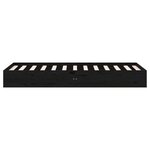 vidaXL Cadre de lit Noir Bois massif 75x190 cm Petit simple