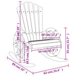 vidaXL Chaises à bascule Adirondack lot de 2 bois de sapin massif