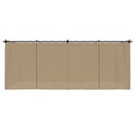 vidaXL Tonnelle avec rideaux taupe 6x3 m acier