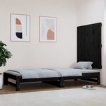 vidaXL Tête de lit murale Noir 82 5x3x90 cm Bois massif de pin