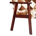 vidaXL Fauteuil blanc et marron cuir véritable de chèvre