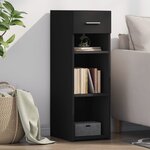 vidaXL Buffet noir 30x42 5x93 cm bois d'ingénierie