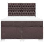 vidaXL Sommier à lattes de lit avec matelas Marron foncé 140x200 cm