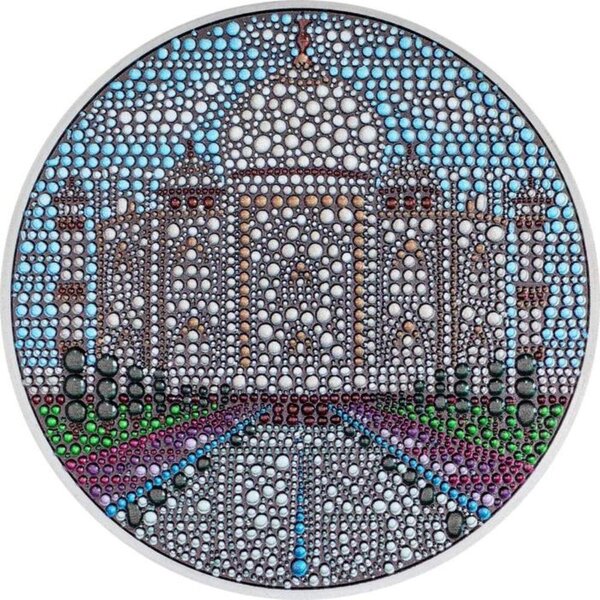Pièce de monnaie en Argent 20 Dollars g 93.3 (3 oz) Millésime 2024 Dot Art TAJ MAHAL