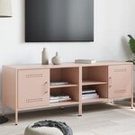 vidaXL Meubles TV 2 Pièces rose 68x39x50 5 cm acier