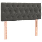 vidaXL Tête de lit Gris foncé 100x7x78/88 cm Velours