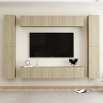 vidaXL Ensemble de meubles TV 10 Pièces Chêne sonoma Bois d'ingénierie