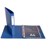 Classeur 4 Anneaux 30mm Polypropylène Recyclé Beeblue - A4 Maxi - Bleu Marine - X 12 - Exacompta