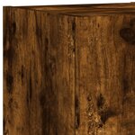 vidaXL Unités murales TV avec LED 4 Pièces chêne fumé bois d'ingénierie