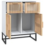 vidaXL Buffet blanc 60x30x75 cm bois d'ingénierie
