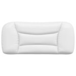 vidaXL Coussin de tête de lit blanc 80 cm similicuir
