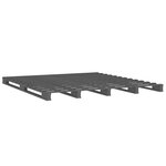 vidaXL Lit de palette sans matelas gris bois massif