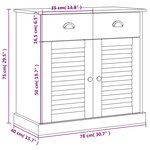 vidaXL Buffet avec tiroirs VIGO 78x40x75 cm gris bois massif de pin