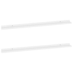 vidaXL Étagères murales 2 Pièces Blanc 115x9x3 cm