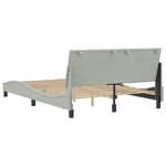 vidaXL Cadre de lit avec tête de lit Gris clair 140x190 cm Velours