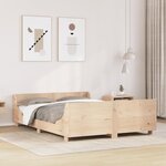 vidaXL Cadre de lit sans matelas 140x200 cm bois massif de pin