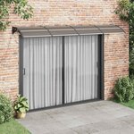 vidaXL Auvent de porte Noir 350x100 cm Polycarbonate