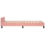 vidaXL Cadre de lit avec tête de lit Rose 80x200 cm Velours