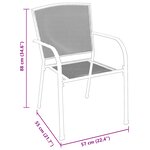 vidaXL Set de repas de jardin 5 pièces Anthracite Acier