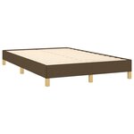 vidaXL Cadre de lit Marron foncé 120x200 cm Tissu