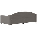 vidaXL Lit de jour avec gigogne et tiroirs taupe 90x200 cm tissu