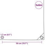 vidaXL Bâche 650 g / m² 5 x 6 m Vert