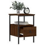 vidaXL Table de chevet chêne marron 34x36x50 cm bois d'ingénierie