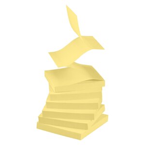 Z-notes jaunes post-it 76 x 76 mm - bloc de 100 feuilles - lot de 12