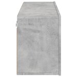 vidaXL Meuble TV mural gris béton 100x30x41 cm