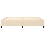 vidaXL Cadre de lit Crème 200 x 200 cm Tissu