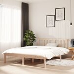 vidaXL Cadre de lit Bois massif 140x190 cm