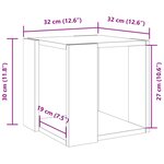 vidaXL Table basse chêne fumé 32x32x30 cm bois d'ingénierie